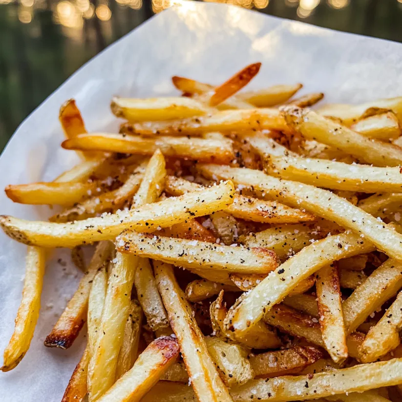 Eine Schüssel mit frisch zubereiteten Air Fryer French Fries.