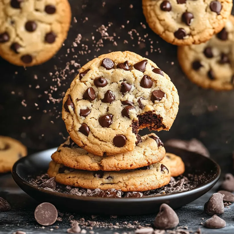 Teller voller Chocolate Chip Cookies