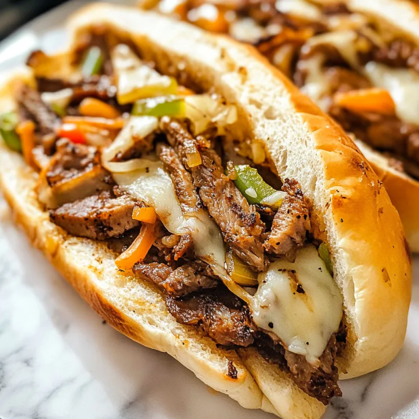 Ganz nah dran: Philly Cheesesteak Sandwich.