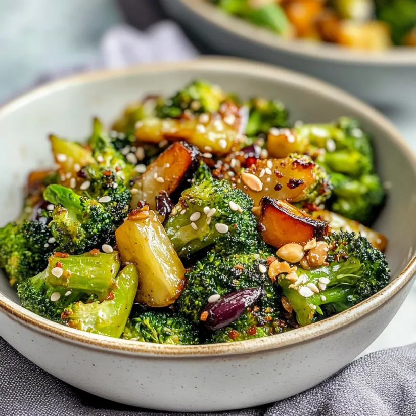 Eine Schüssel Miso-Brokkoli-Bowl.