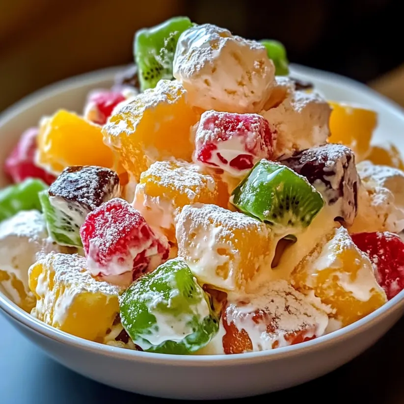 Eine Schale voll Frucht Fluff.