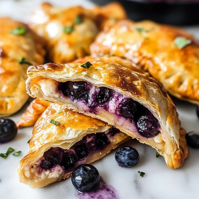 Blaubeer Ziegenkäse Empanadas.