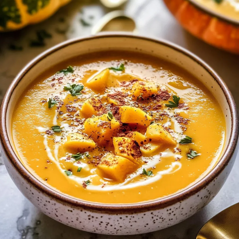 Schale Suppe, Löffel drin.