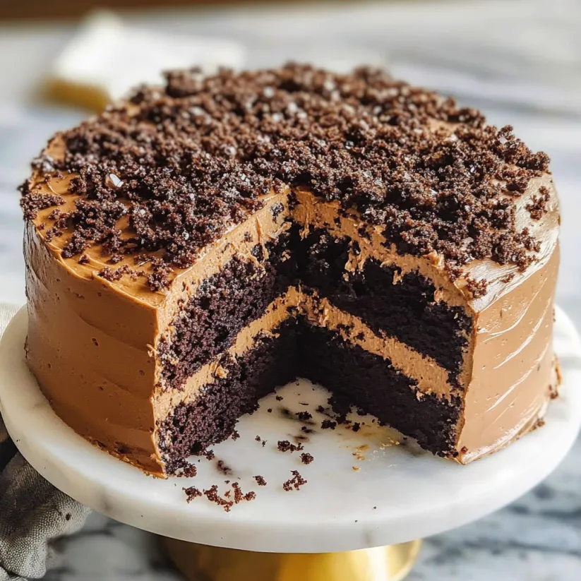 Ein Stück Brooklyn Blackout Torte.