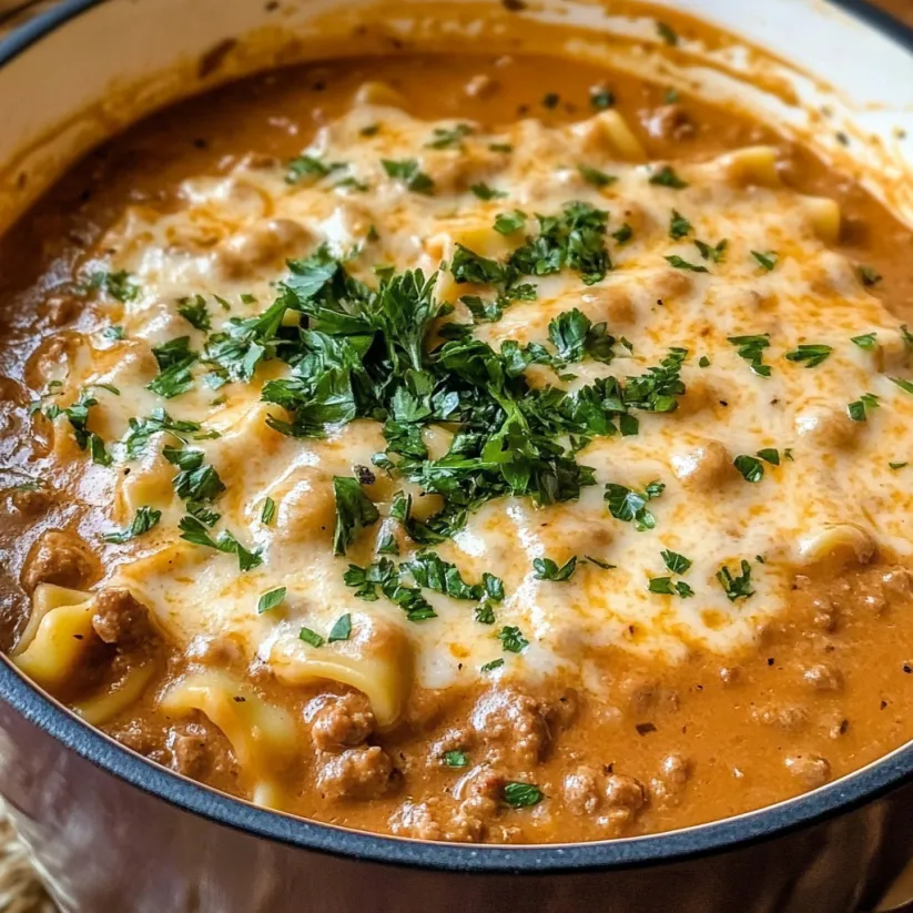 Suppenschale mit Nudeln und geschmolzenem Käse.