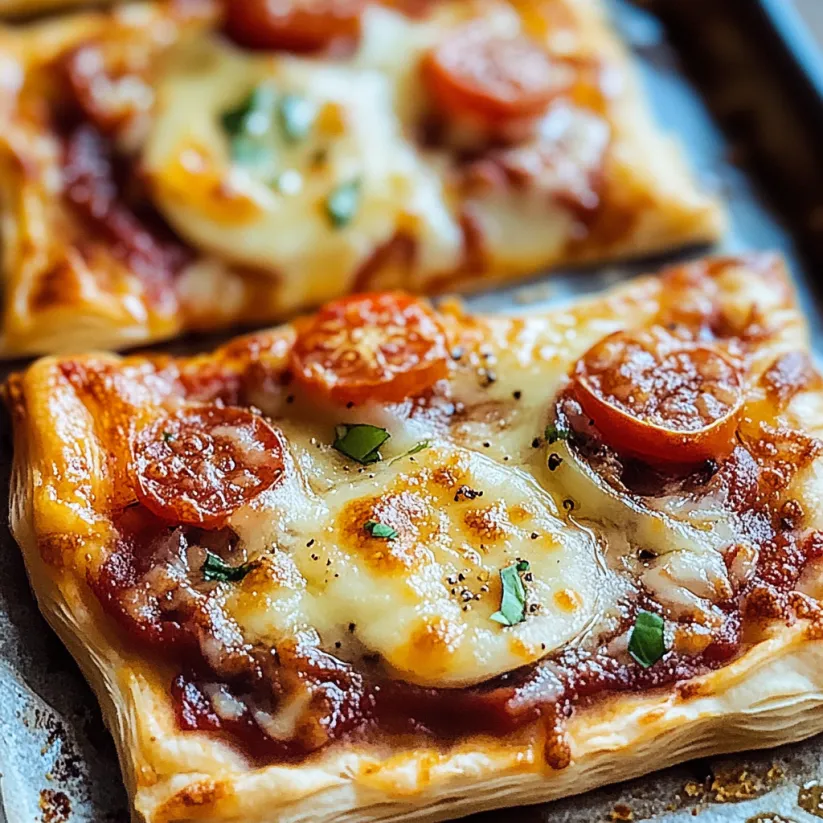 Nahaufnahme von einer Pizza mit Tomaten und Käse.