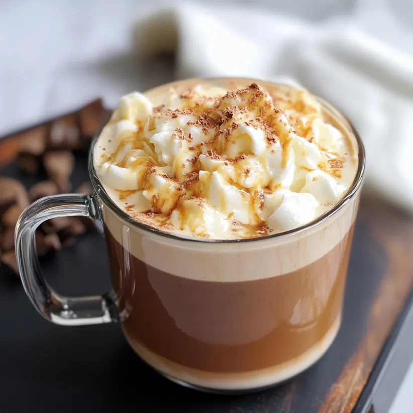 Eine Tasse voll mit weißem Schoko-Mocha wie bei Starbucks.