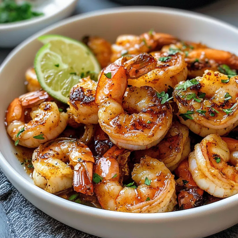 Eine Schüssel mit Garnelen, Limette und Tequila.