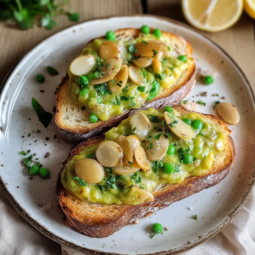 Zwei Scheiben Brot mit dicken Bohnen als Topping.