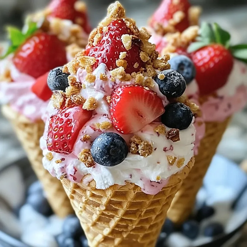 Eine Schale mit Erdbeeren und Heidelbeeren.