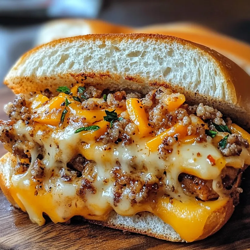 Ein köstlicher Chopped Cheese Sandwich.