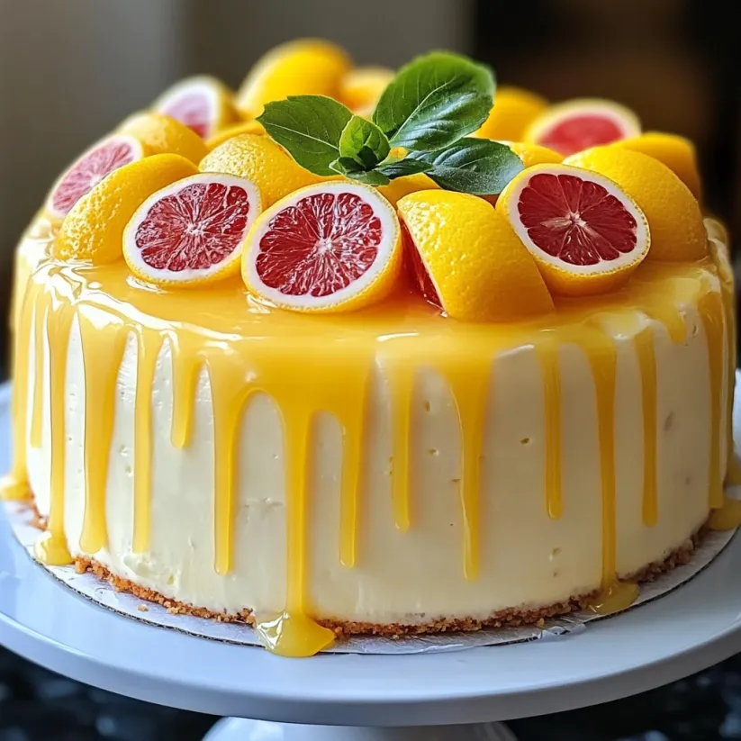 Ein Stück von einem simplen Zitronen-Glasur Kuchen.