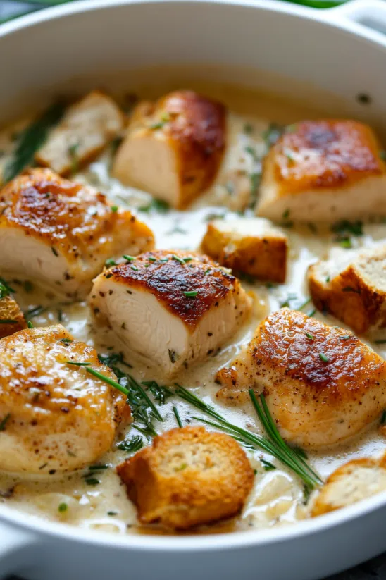 Eine Schale mit gefüllten Schweinekoteletts.