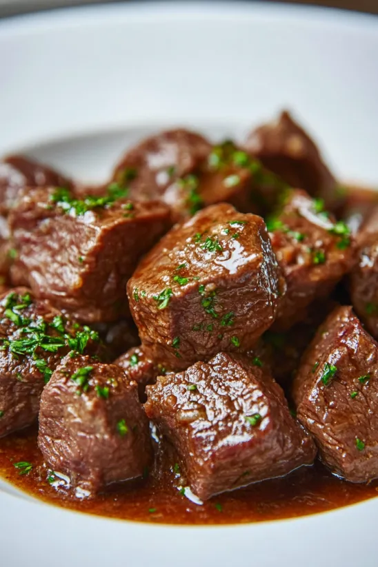 Steakbissen aus der Heißluftfritteuse.