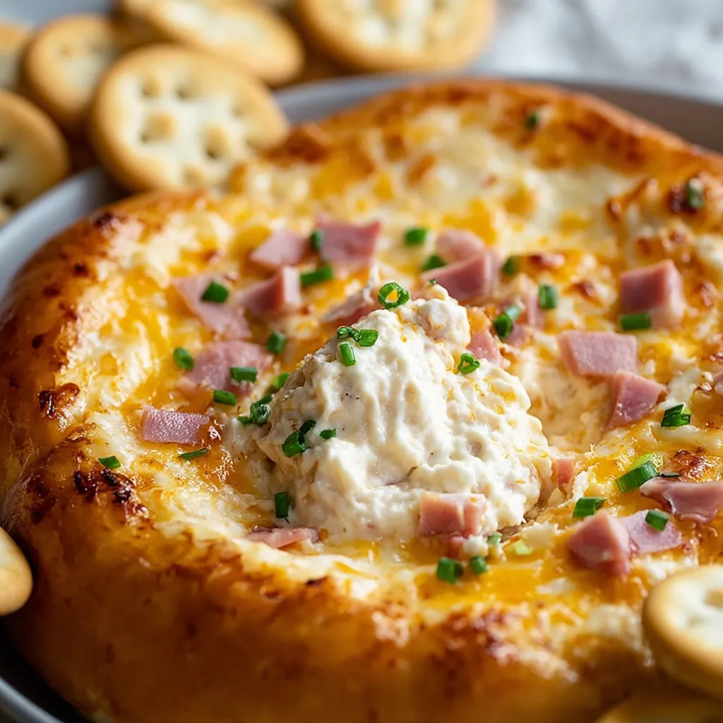 Ein Stück Pizza mit einem Klecks Frischkäse oben drauf.