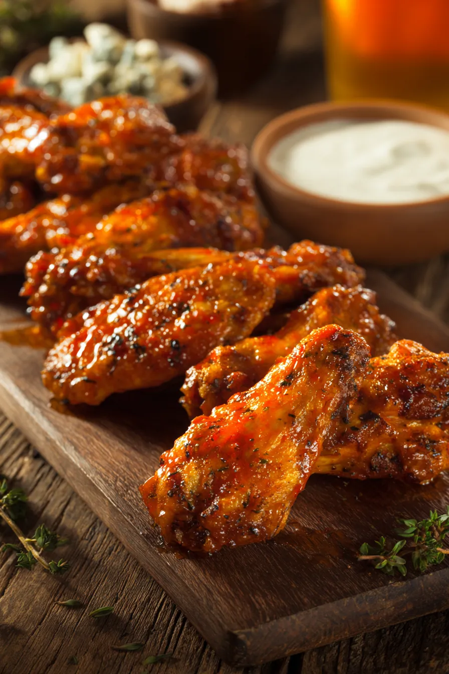 Ein Teller mit Buffalo Chicken Wings.