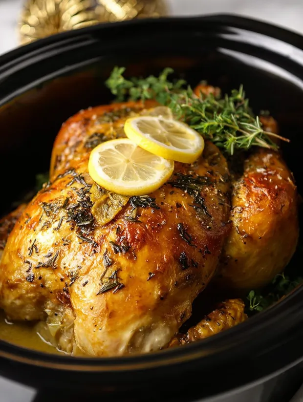 Ganz nah dran: Zartes Hähnchen mit Zitronen und frischer Kräuterbutter.
