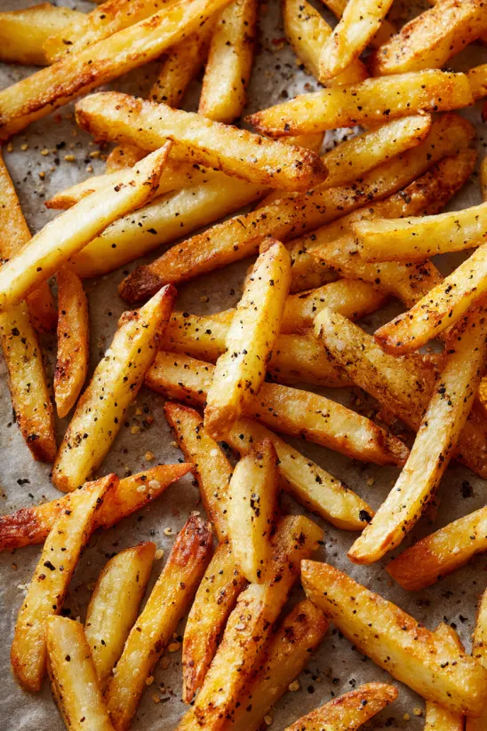 Cajun-Pommes aus dem Ofen.