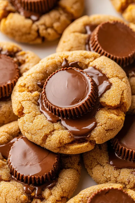 Nahaufnahme von einem Reese’s Peanut Butter Cookie.