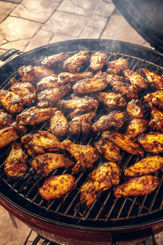Gegrilltes Hähnchen mit asiatischer Marinade.
