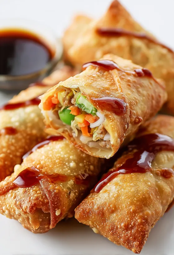 Huhnrollen mit Dip.