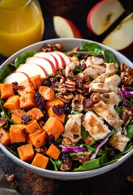 Eine Schale herbstlicher Cobb Salad.