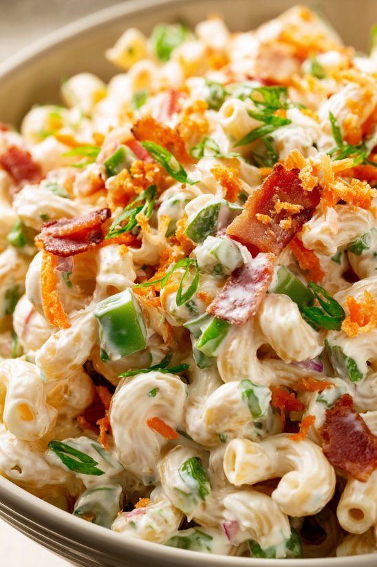 Bacon Ranch Pasta Salad.