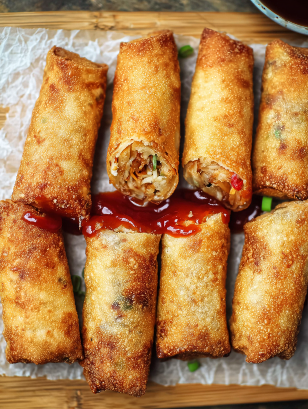 Ein Bild von Chicken Egg Rolls mit Sweet & Sour Sauce Rezept.