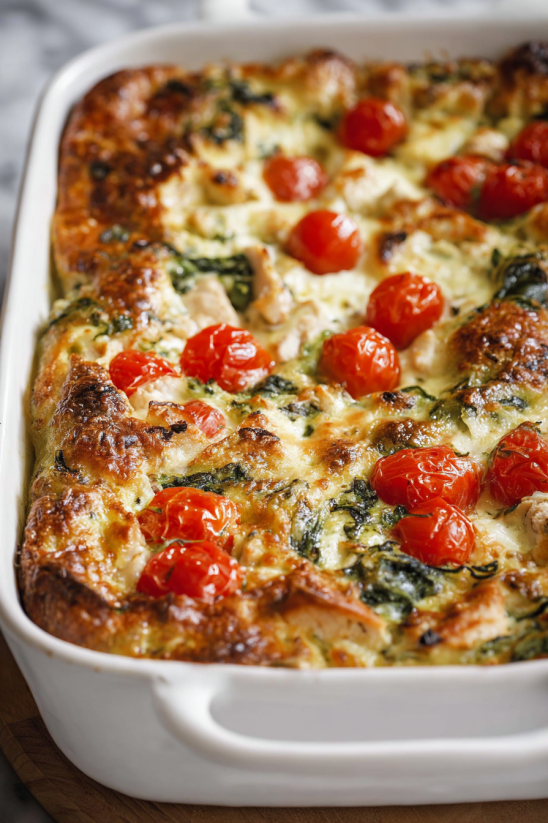 Ein einfaches, aber leckeres Gericht aus Orzo, Tomaten, Zwiebeln und Chicken.