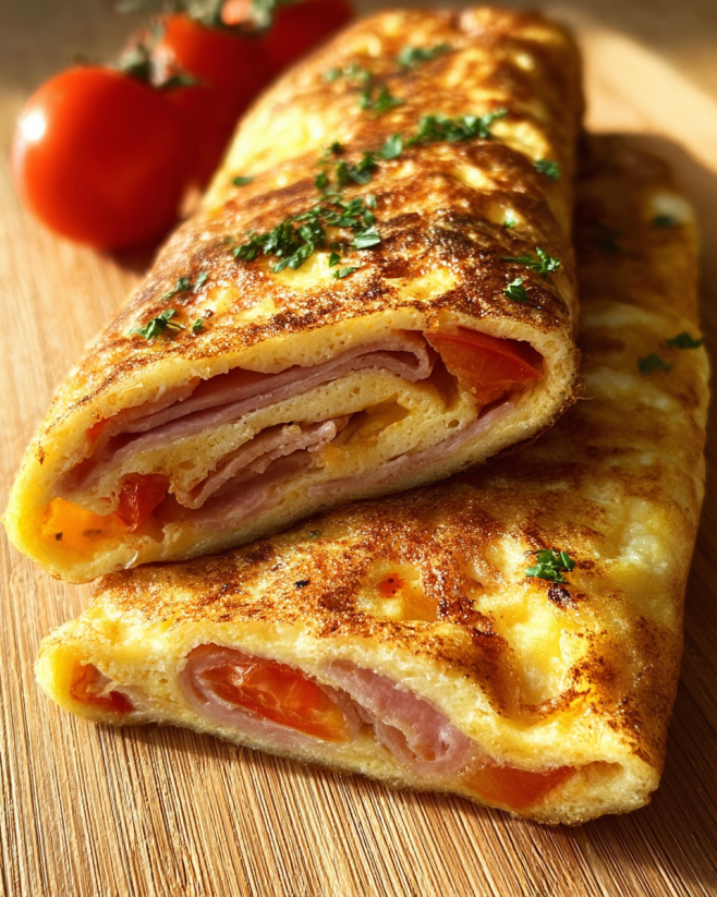 Eine Schicht aus Käse und Tomaten auf einem Brot.