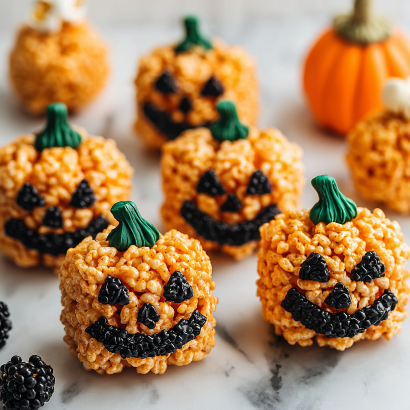 Jack-O’-Lantern Popcorn Balls.