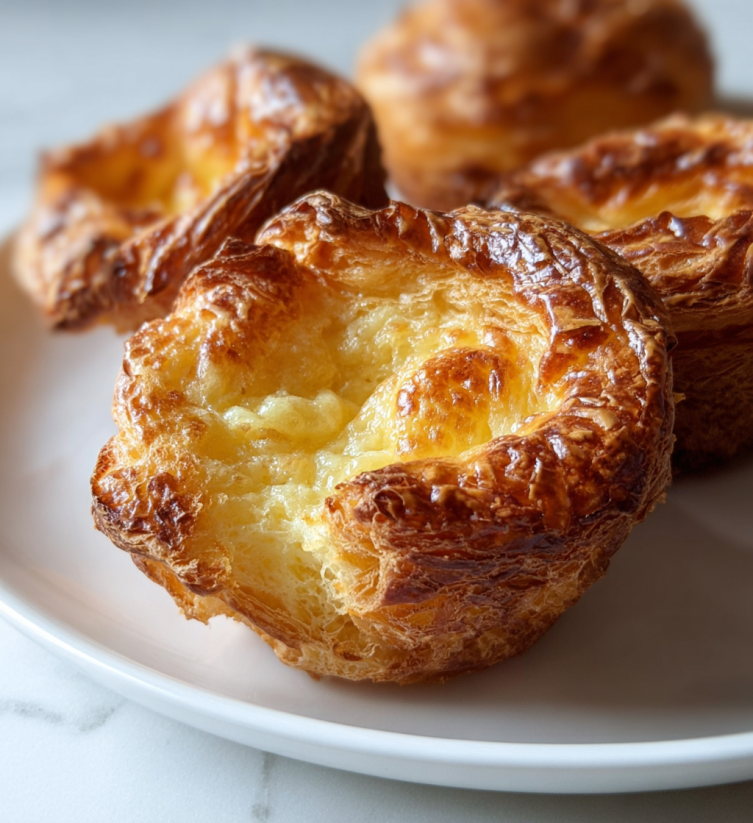 Ein weißer Teller mit 3 Kuchen auf ihm.