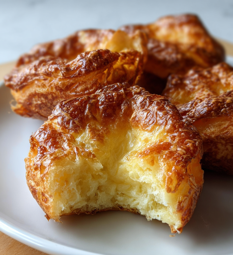 Eine Platte mit 7 Low Carb Cream Cheese Danishes.