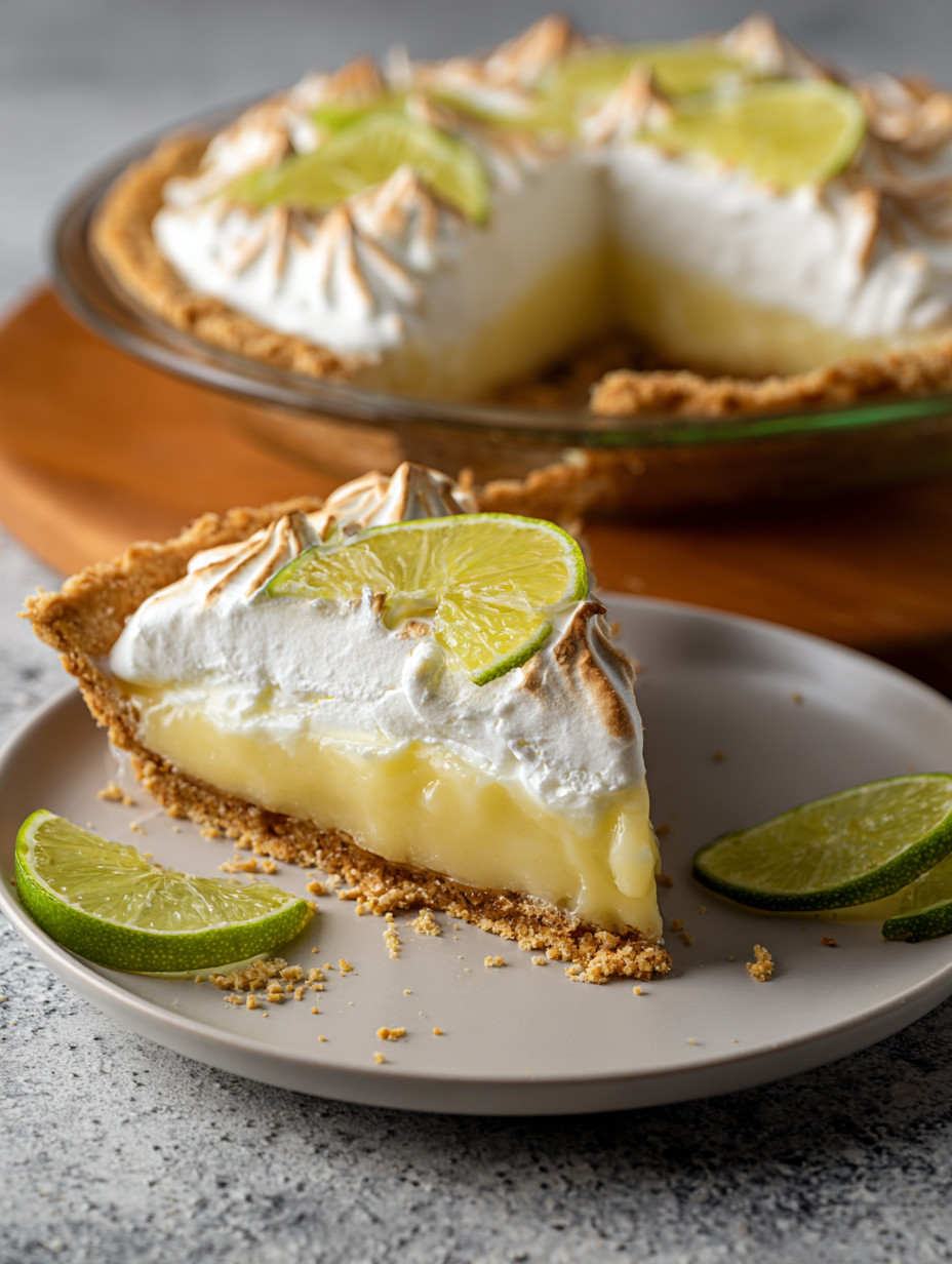 Ein Stück Kuchen mit Linsen und Vanillecreme auf einem Plate.