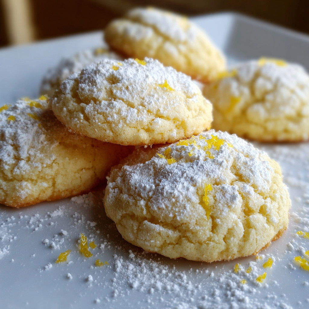 Eine Platte mit 7 weißen, süßen und lemonen Zutaten verfeinerten Weihnachtsplatscher auf einem Tisch.