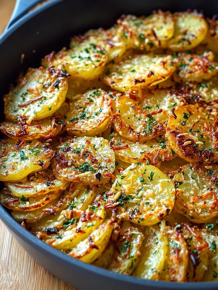 Ein Schälchen mit frisch zubereiteten Paprika-Kartoffeln, die in einer Pfanne gebraten wurden.