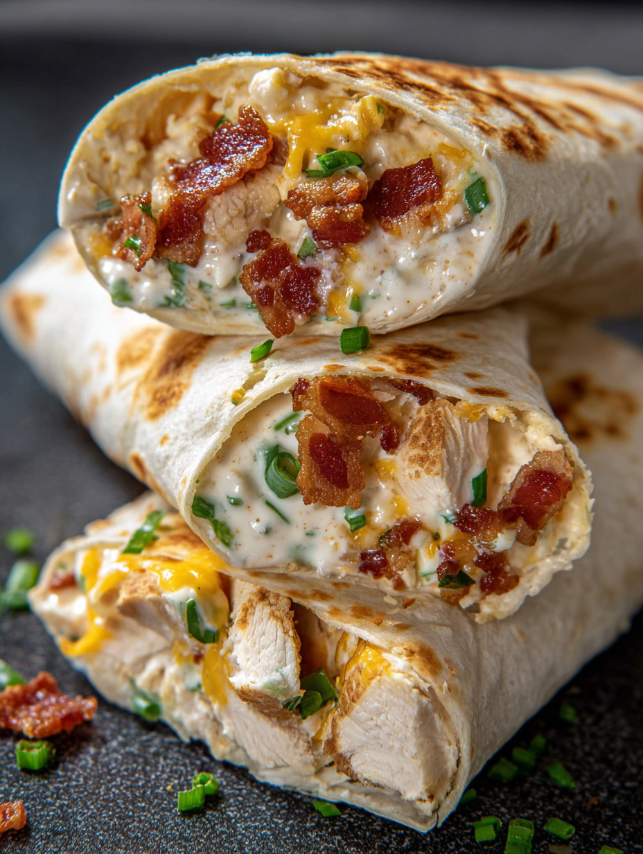 Bacon Chicken Ranch Wraps.