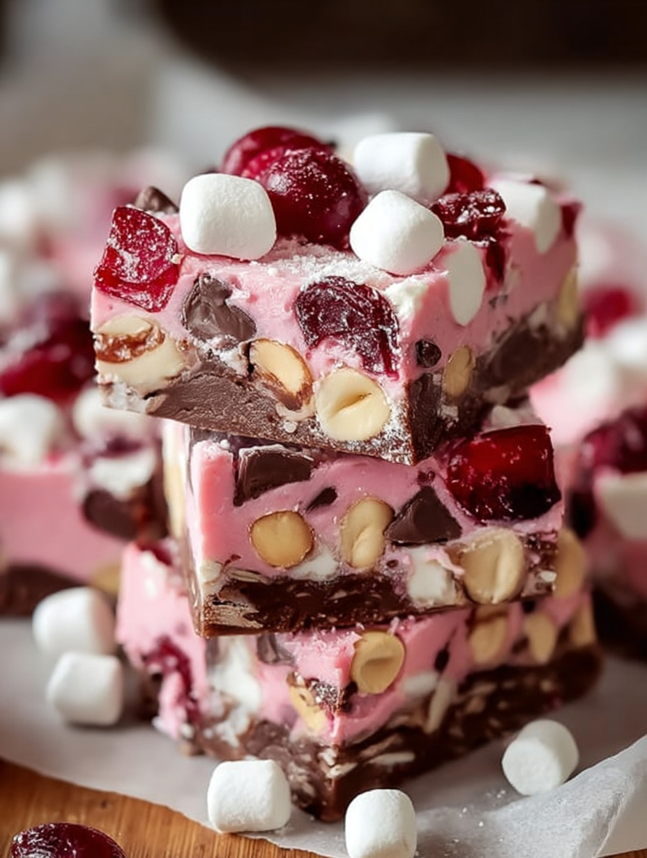 Cherry Marshmallow Fudge Bars - Easy & Delicious Dessert