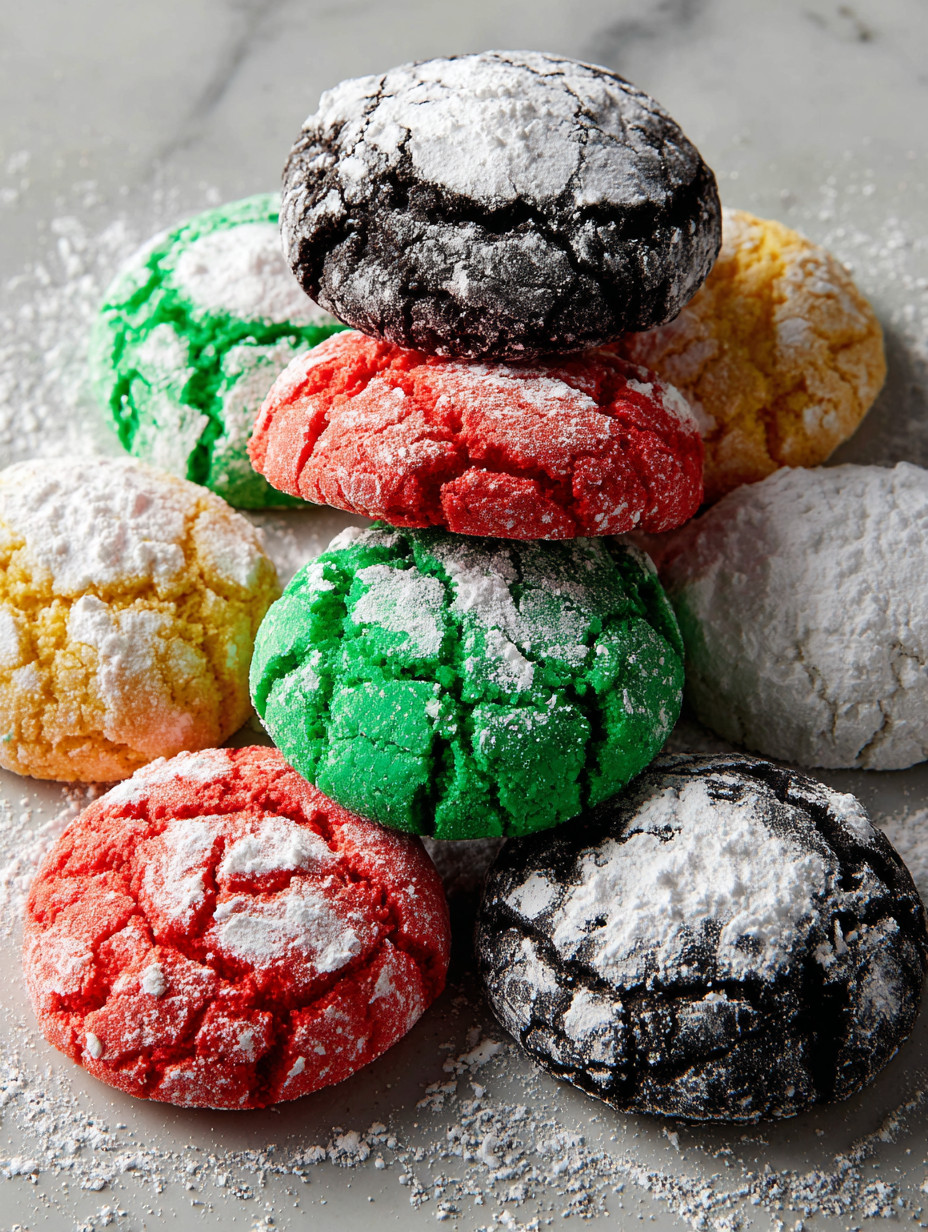 Kwanzaa Crinkle Cookies.