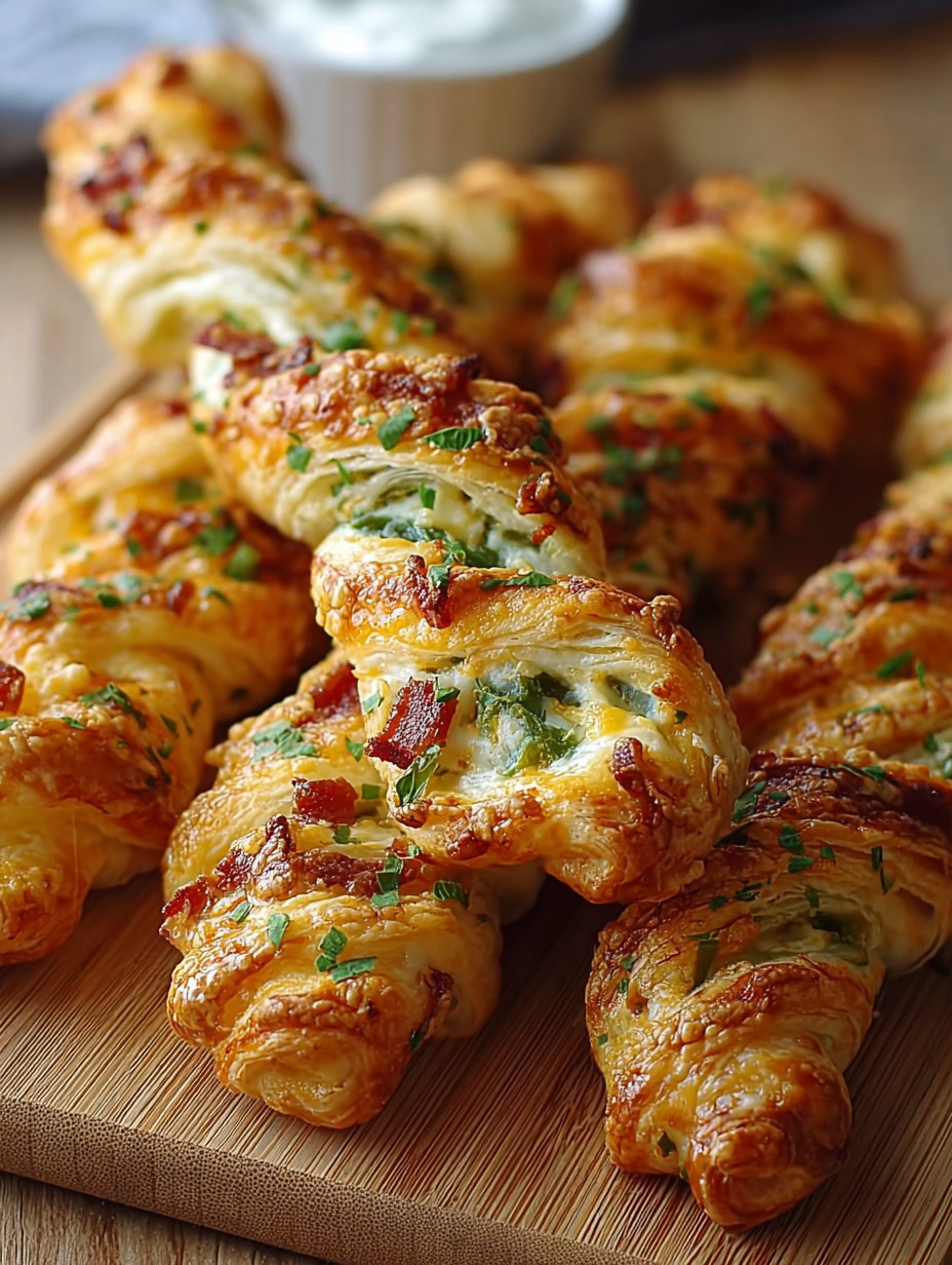 Eine Schicht aus Bacon und Käse auf einem Brot.