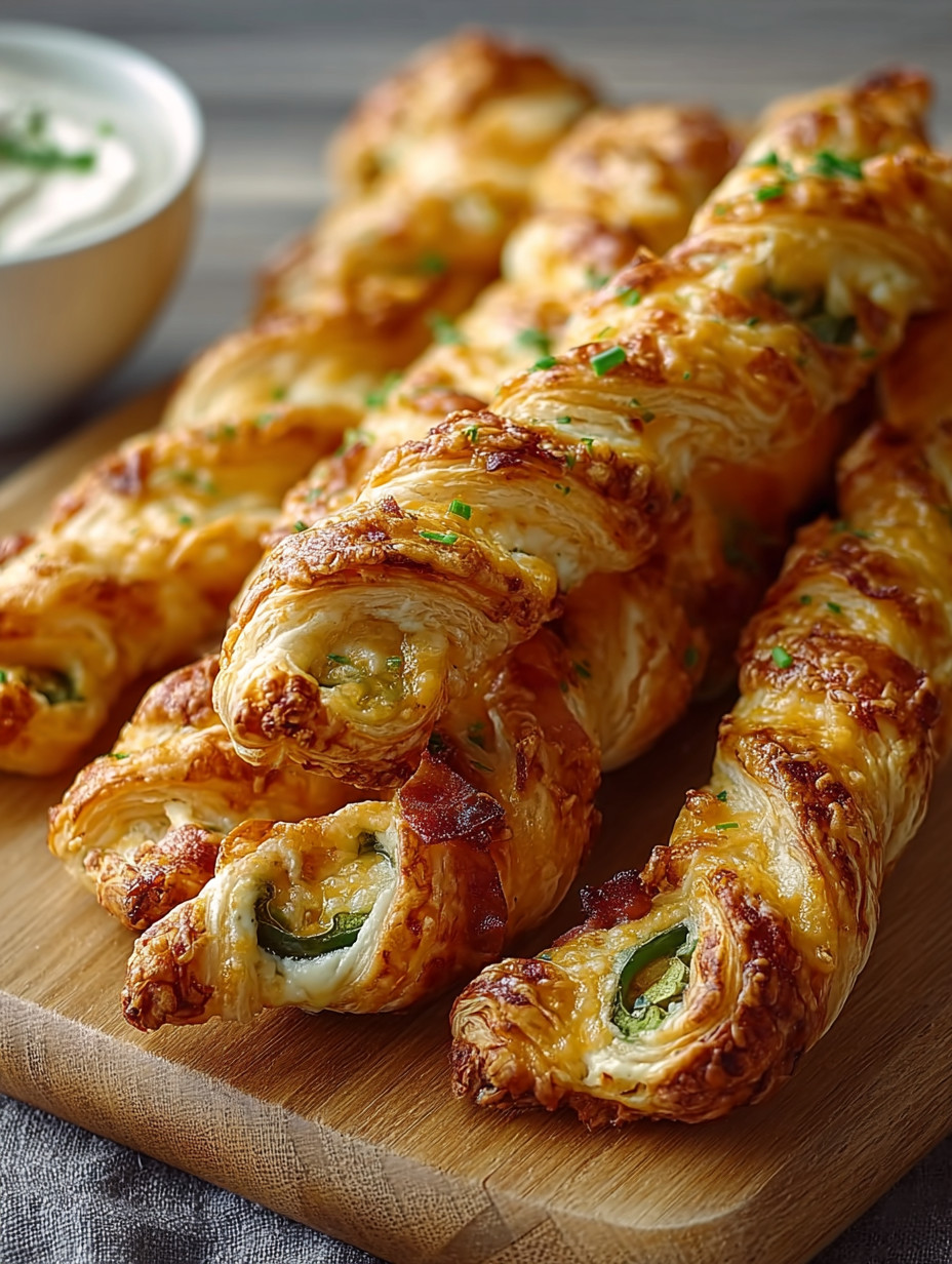 Eine Schicht aus Käse und Zwiebeln auf einer Scheibe aus Holz.