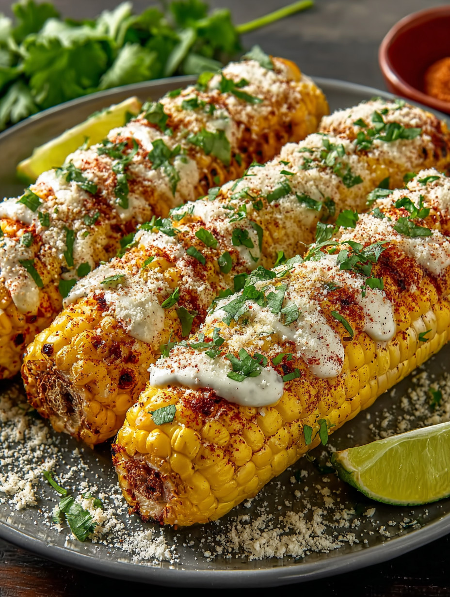 Ein Bild von Spicy Creamy Cajun Corn Cobs.