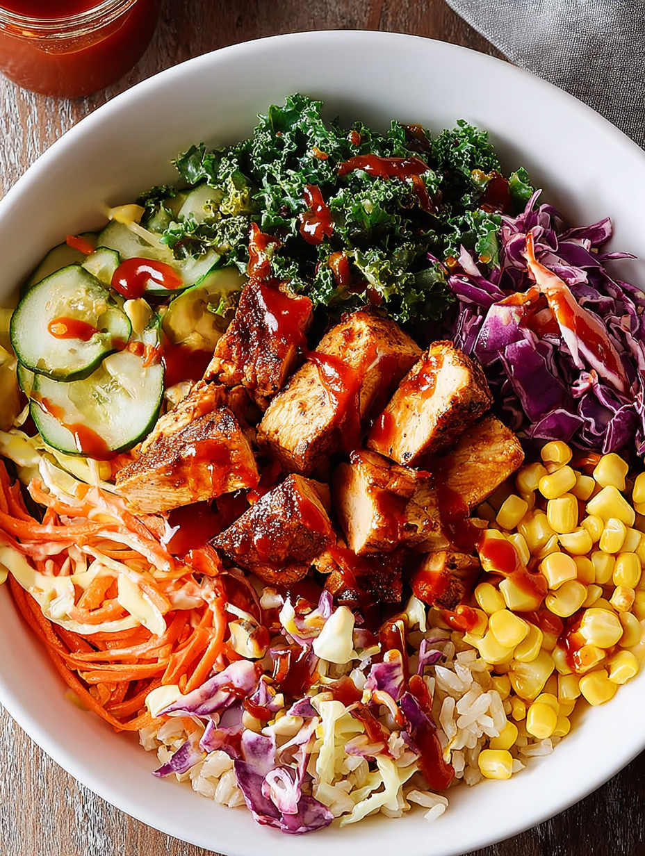 Ein großes, weißes Becken mit einer Mischung aus Gemüse, Kokosmilch und BBQ-Sauce.