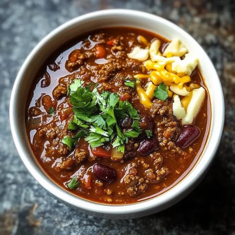 Ein weißer Becher mit Instant Pot Chili, der mit verschiedenen Zutaten wie Kartoffeln, Tomaten, Koriander und Chili belegt ist.